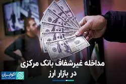 مداخله غیرشفاف بانک مرکزی در بازار ارز
