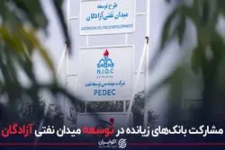 مشارکت بانک های زیانده در توسعه میدان نفتی آزادگان