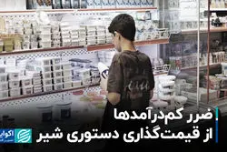 ضرر کم‌درآمدها از قیمت‌گذاری دستوری شیر