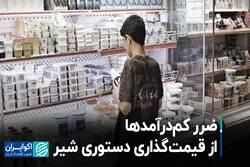 ضرر کم‌درآمدها از قیمت‌گذاری دستوری شیر