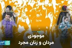 موجودی مردان و زنان مجرد