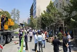 نشست زمین در میدان ونک؛ایمن سازی معابر تا فردا 