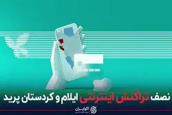 نصف تراکنش اینترنتی ایلام و کردستان پرید