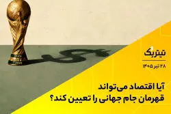 آیا اقتصاد می‌تواند قهرمان جام جهانی را تعیین کند؟