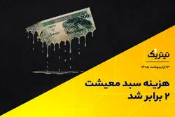 هزینه سبد معیشت ۲ برابر شد