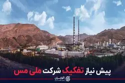 پیش نیاز تفکیک شرکت ملی مس