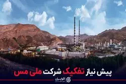 پیش نیاز تفکیک شرکت ملی مس