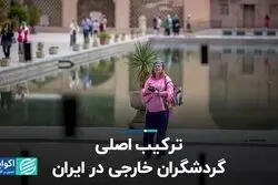 ترکیب اصلی گردشگران خارجی در ایران
