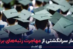 آمار سرانگشتی از مهاجرت رتبه‌های برتر