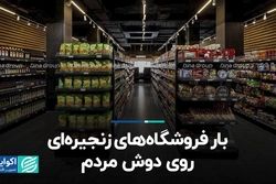 بار فروشگاه‌های زنجیره‌ای روی دوش مردم