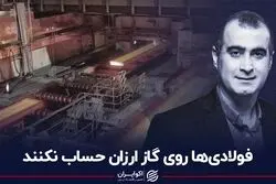 فولادی‌ها روی گاز ارزان حساب نکنند
