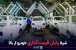 شرط پایان قیمت گذاری خودرو از بالا