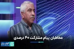 پیام مشارکت ۴۰ درصدی به که بود؟