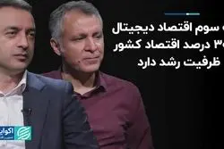 لایه سوم اقتصاد دیجیتال تا ۳۰ درصد اقتصاد کشور ظرفیت رشد دارد