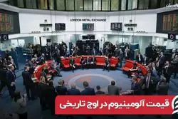 قیمت آلومینیوم در اوج تاریخی