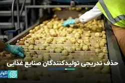 حذف تدریجی تولیدکنندگان صنایع غذایی