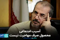 آسیب اجتماعی محصول صرف مهاجرت نیست