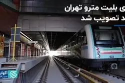 بهای بلیت مترو تهران پرند تصویب شد