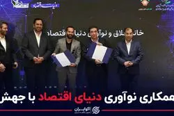 انعقاد تفاهم‌نامه همکاری خانه خلاق و نوآوری دنیای اقتصاد با جهش
