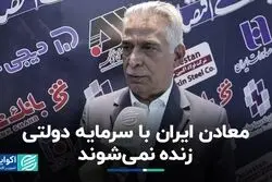 معادن ایران با سرمایه دولتی زنده نمی‌شوند
