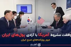 موافقت مشروط آمریکا با آزادی پول‌های ایران