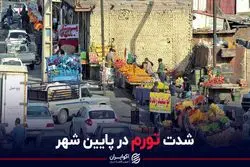 شدت تورم در پائین شهر