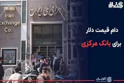 دام قیمت دلار برای بانک مرکزی