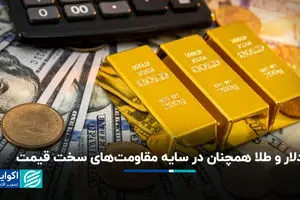 دلار و طلا همچنان در سایه مقاومت‌های سخت قیمت