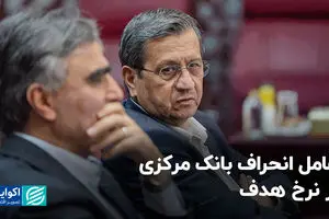  عامل انحراف بانک مرکزی از نرخ هدف 