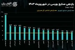 شاخص فنی مهندسی در مقابل صنعت فلزات اساسی/ نقشه بازدهی صنایع بورسی در شهریور 1403