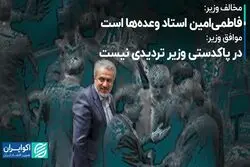 مخالف وزیر: فاطمی‌امین استاد وعده‌هاست؛ موافق وزیر: فاطمی امین پاکدست است