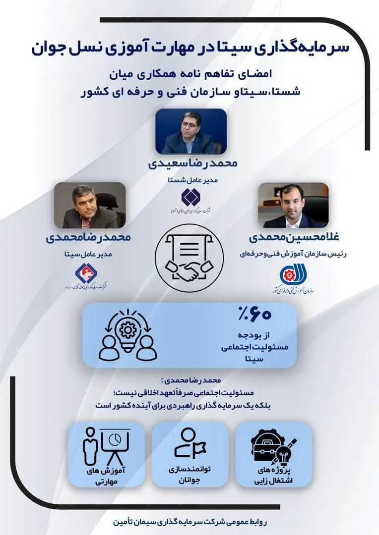 تمرکز سیتا بر توانمندسازی نسل جوان و ایجاد فرصت‌های شغلی پایدار