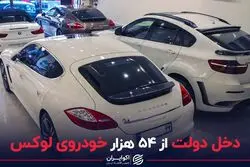 دخل دولت از 54 هزار خودروی لوکس
