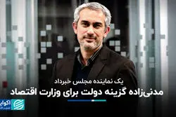 مدنی‌زاده گزینه دولت برای وزارت اقتصاد