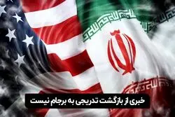خبری از بازگشت تدریجی به برجام نیست

