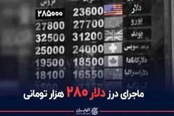 ماجرای درز دلار ۲۸۰ هزار تومانی