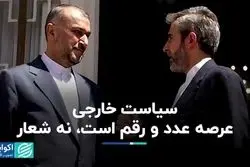 سیاست خارجی عرصه عدد و رقم است، نه شعار