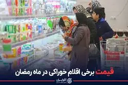 قیمت برخی اقلام خوراکی در ماه رمضان