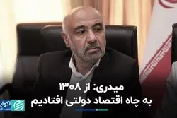 میدری: از 1308 به چاه اقتصاد دولتی افتادیم 