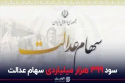 سود 399 هزار میلیاردی سهام عدالت