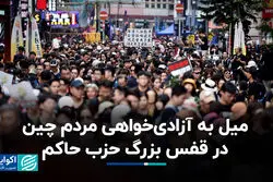 میل به آزادی‌خواهی مردم چین در قفس بزرگ حزب حاکم