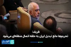 ظریف: تحریم‌ها مانع تبدیل ایران به حلقه اتصال منطقه‌ای می‌شود