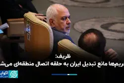 ظریف: تحریم‌ها مانع تبدیل ایران به حلقه اتصال منطقه‌ای می‌شود