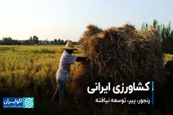 کشاورزی ایرانی؛  رنجور، پیر، توسعه نیافته
