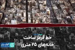  خط قرمز ساخت خانه‌های 25 متری