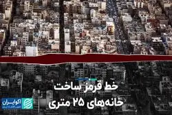  خط قرمز ساخت خانه‌های 25 متری