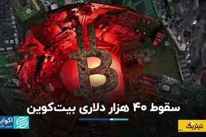 سقوط ۴۰ هزار دلاری بیت‌کوین