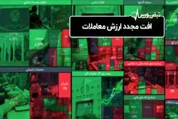 افت مجدد ارزش معاملات 
