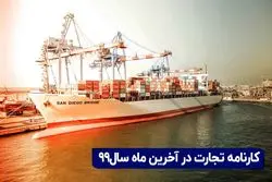 کارنامه تجارت در آخرین ماه سال 99
