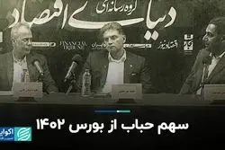 سهم حباب از بورس 1402